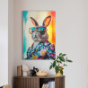 Tableau mural lapin stylé ambiance