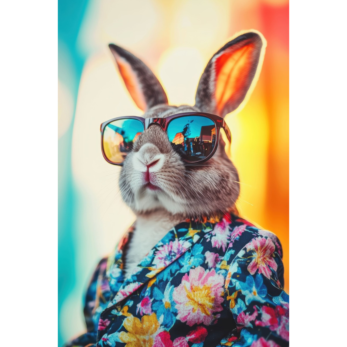 Tableau mural lapin stylé Tableau mural lapin stylé