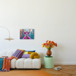 Tableau mural girafe pop art ambiance