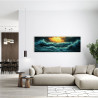 Tableau sur toile tempête marine 30x97 cm ambiance Tableau sur toile tempête marine 30x97 cm ambiance