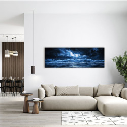 Tableau sur toile orage électrique en mer ambiance