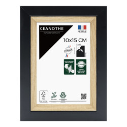 Cadre photo Actual bois noir 10x15 cm face