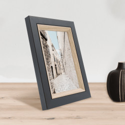 Cadre photo Actual bois noir 10x15 cm ambiance