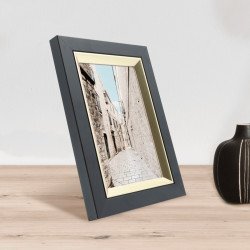 Cadre photo Actual noir doré 10x15 cm ambiance