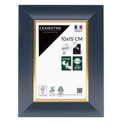 Cadre photo Hades bleu doré 10x15 cm face