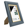 Cadre photo Hades bleu doré 10x15 cm biais