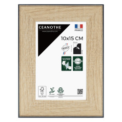 Cadre photo Newton bois noir 10x15 cm face
