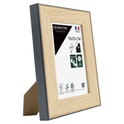 Cadre photo Newton bois noir 10x15 cm biais