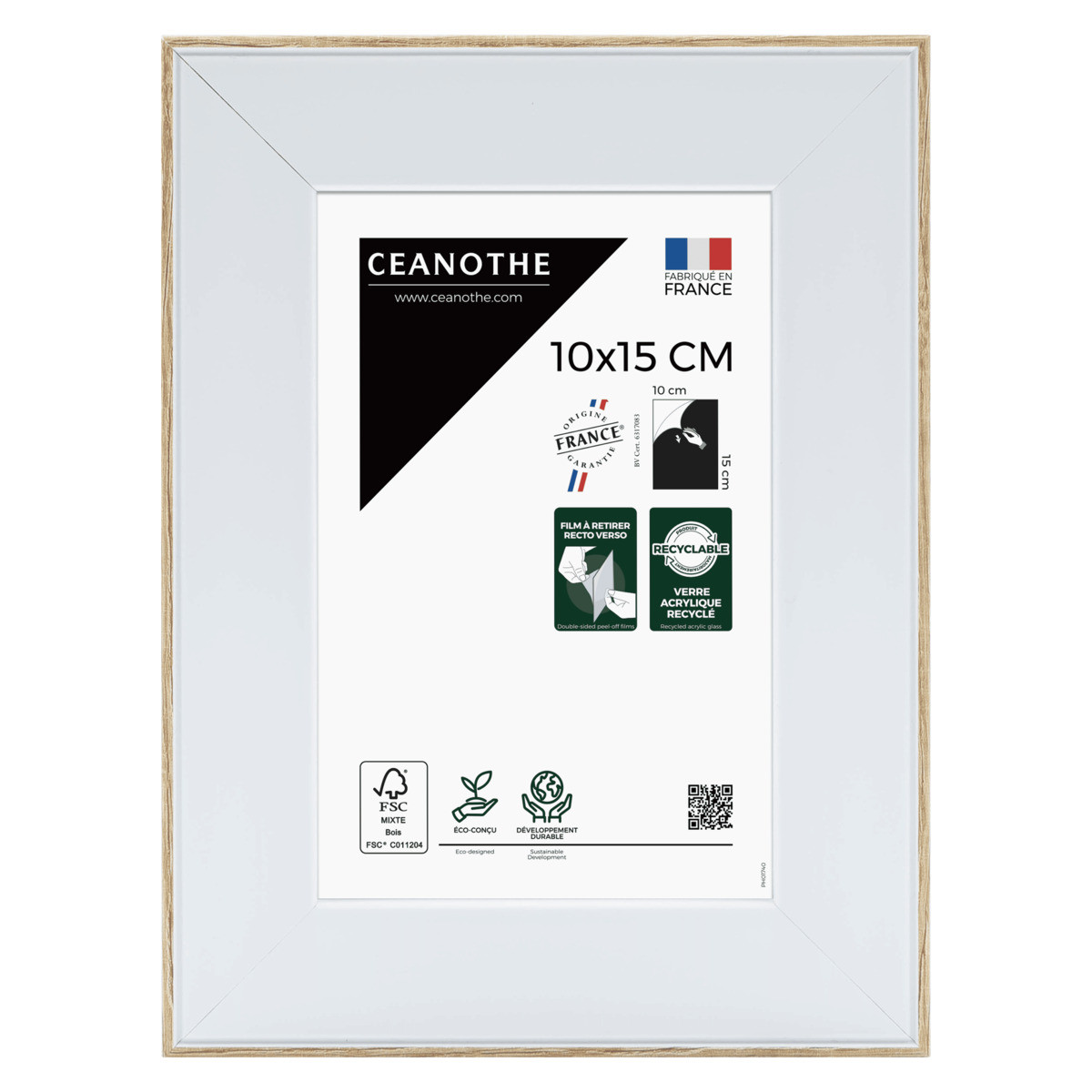 Cadre photo Newton brut 10x15 cm face Cadre photo Newton brut 10x15 cm face