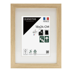Cadre photo Milan brut 18x24 cm avec passe-partout face