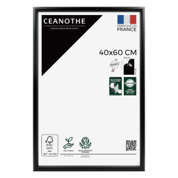 Cadre photo Essentiel exposition noir 40x60 cm face