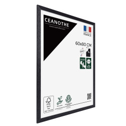 Cadre photo Karma noir 60x80 cm biais