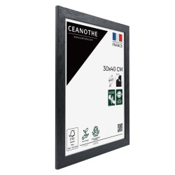 Cadre photo Karma noir 30x40 cm biais