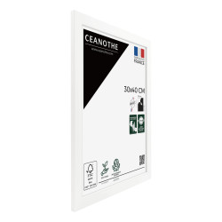 Cadre photo Éternel blanc 30x40 cm biais