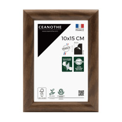 Cadre photo Shelter ébène 10x15 cm face