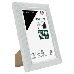 Cadre photo Perle gris clair 10x15 cm biais