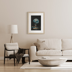 Image encadrée World 30x40 cm