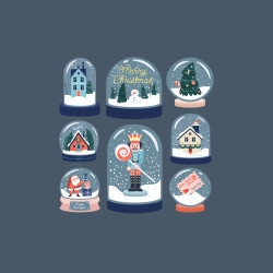Image Tableau sur toile boules noël 30x30 cm