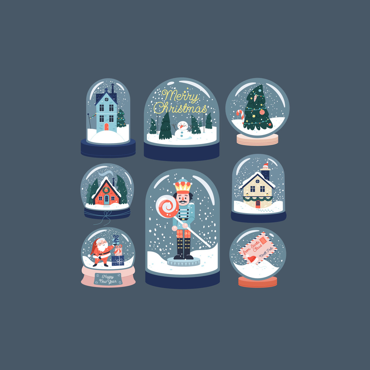 Image Tableau sur toile boules noël 30x30 cm