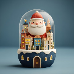 Image Tableau sur toile père noël 30x30 cm
