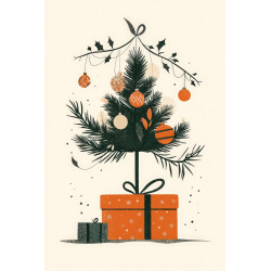 Image Tableau sur toile sapin noël 30x45 cm