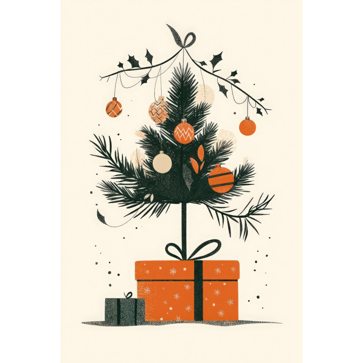 Image Tableau sur toile sapin noël 30x45 cm