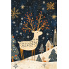 image Tableau sur toile cerf noël 30x45 cm