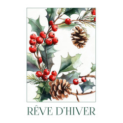 Tableau sur toile boules noël 30x45 cm