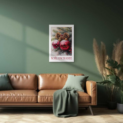 image Tableau sur toile noël enchanté 30x45 cm - ambiance