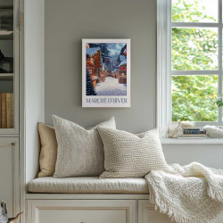 Tableau sur toile Marché de Noël 30x45 cm | Photoexpression