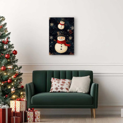 Tableau sur toile illu noël 30x45 cm - ambiance