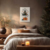 Tableau sur toile sapin noël 30x45 cm - ambiance