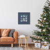 Tableau sur toile boules noël 30x30 cm - ambiance
