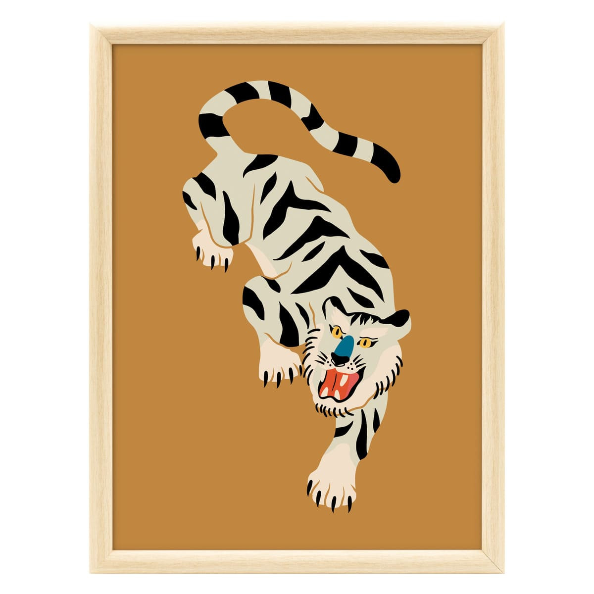 Image encadrée Tigre 30x40 cm - Face