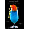 Tableau sur verre Cocktail Miami 30x45 cm - Face