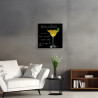 Tableau sur verre Piña Colada 30x30 cm - Ambiance