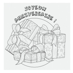 Album photos pochettes Anniversaire à colorier 200 photos - Face