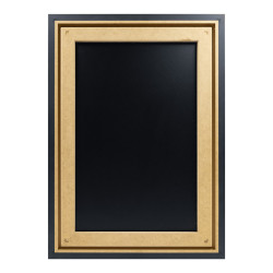 Tableau portrait baroque pop sur verre synthétique avec cadre noir mat 39x54 cm dos