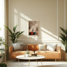 Tableau mural encadré zèbre chill au bain ambiance 40x60 cm