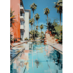 Tableau mural vacances rétro