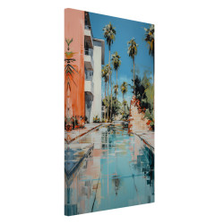 Tableau sur toile vacances rétro biais