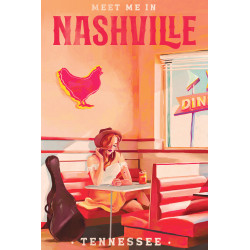 Tableau mural Nashville rétro