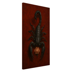 Tableau mural scorpion graphique toile biais