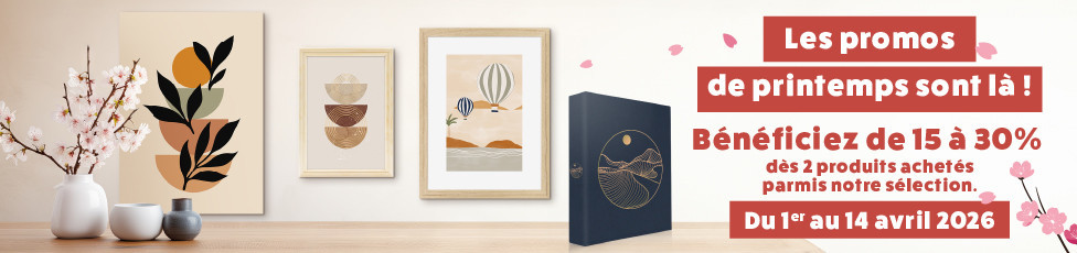 Jusqu’à -30 % sur notre sélection déco printanière | Photoexpression