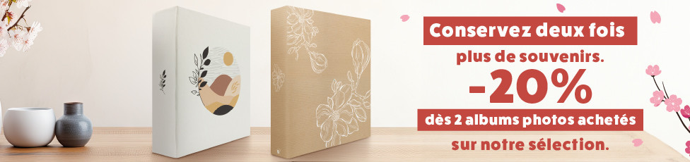 Promos albums photos : -20 % dès 2 produits achetés | Photoexpression