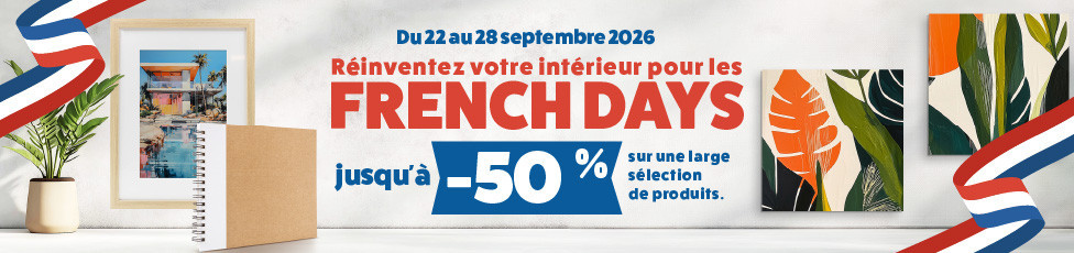 French Days, jusqu'à -50%, fabrication française | Photoexpression