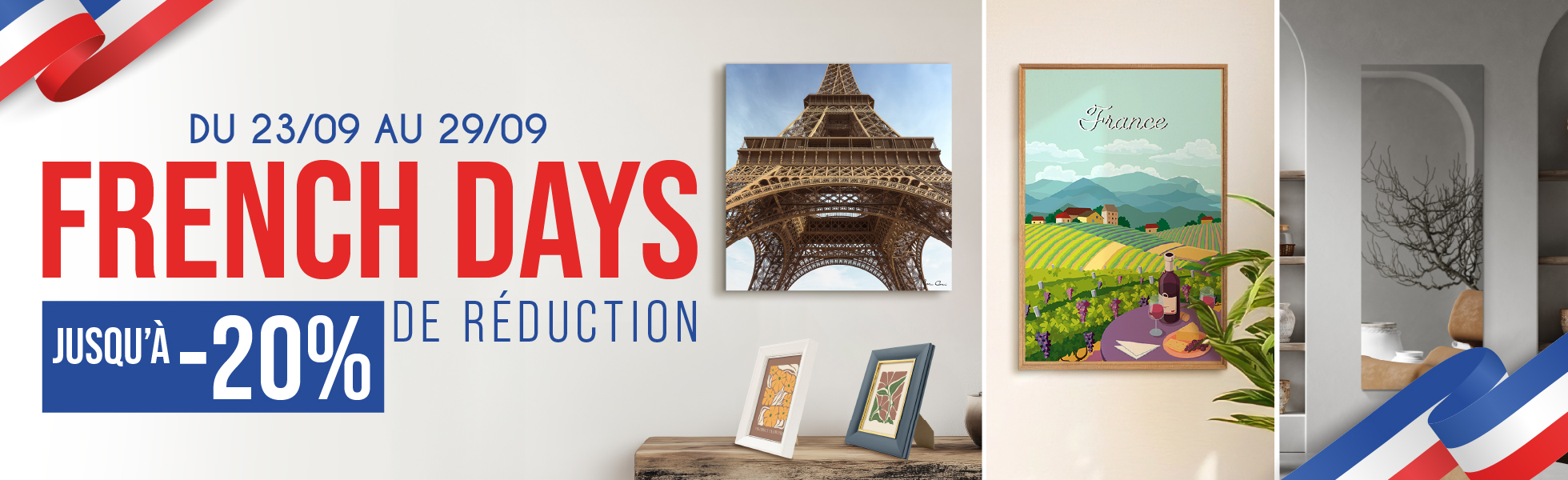 Célébrez les French Days : vos cadres, toiles et albums photo à prix légers, le savoir-faire français à l’honneur !